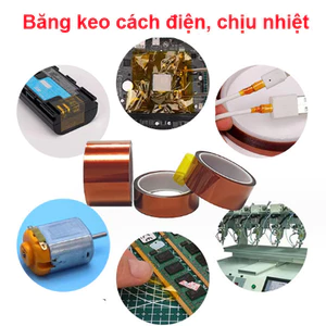 Băng keo cách điện chịu nhiệt độ cao polymide màu nâu
