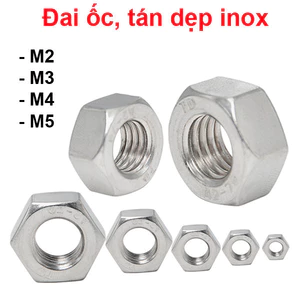Đai Ốc, Tán Dẹp, Tán Ecu M2-M6 inox 304