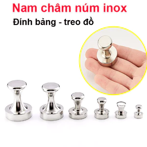 Nam châm núm inox đính bảng