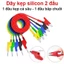 Dây kẹp silicon 2 đầu 1 đầu kẹp cá sấu + 1 đầu jack bắp chuối