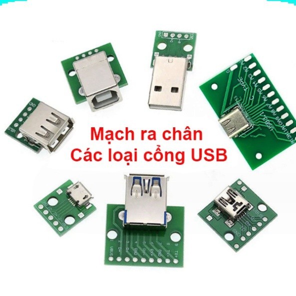 [FLASH SALE] Mạch ra chân USB 2.0 ( đực - Cái), mini 5P, USB Vuông sang ...