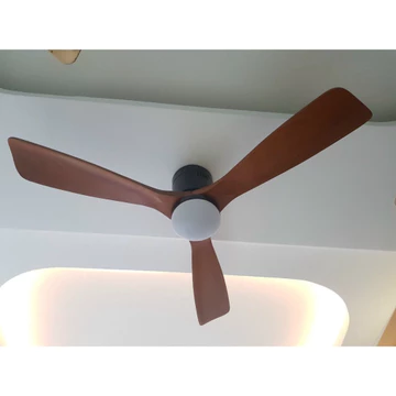 Quạt Trần 3 Cánh Gỗ Sát Trần Cổ Ngắn Đường Kính Cánh 1m32 Có Điều Khiển Từ Xa Thông Minh Phòng Khách - 100% Lõi Đồng