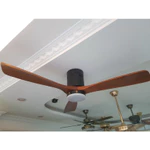 Quạt Trần 3 Cánh Gỗ Sát Trần Cổ Ngắn Đường Kính Cánh 1m32 Có Điều Khiển Từ Xa Thông Minh Phòng Khách - 100% Lõi Đồng — ảnh 2