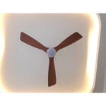 Quạt Trần 3 Cánh Gỗ Sát Trần Cổ Ngắn Đường Kính Cánh 1m32 Có Điều Khiển Từ Xa Thông Minh Phòng Khách - 100% Lõi Đồng — ảnh 3