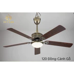 Quạt trần có đèn 5 cánh cổ điển Châu Âu,6 tốc độ mát,điều khiển từ xa có chế độ đảo chiều hút ẩm - LÕI ĐỒNG CAO CẤP — ảnh 4