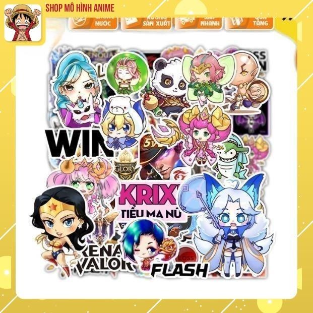 Sticker Liên Quân Mobile, Dán Nón Bảo Hiêm, Điện Thoại, Laptop, Chống ...