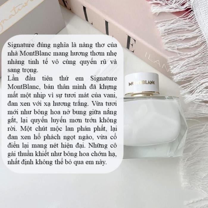 Nước Hoa Nữ Montblanc Signature EDP Chai Chiết 10ml