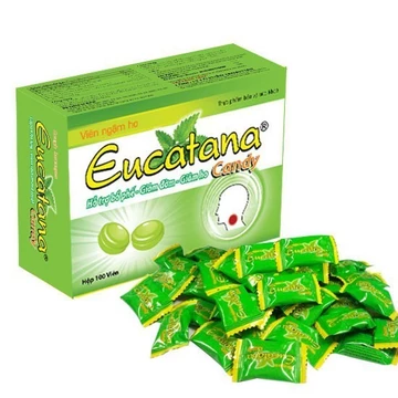 Kẹo ngậm ho Eucatana Hộp 100 viên - 24 viên - - Giảm ho - giảm khan tiếng - Thành phần thiên nhiên - Cherry