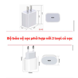 [Ngôi sao cute] Bộ phụ kiện bảo vệ củ sạc và cáp sạc cho iphone PD18/20W bằng silicon cao cấp RABBI