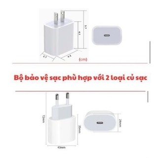 [Heo Dâu Tây] Bộ phụ kiện bảo vệ củ sạc và cáp sạc cho iphone PD18/20W bằng silicon cao cấp RABBI