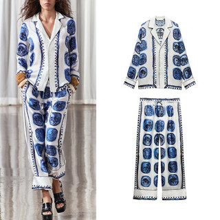 Zara made in Morocco đủ tag áo sơ mi và quần dài họa tiết ô hình Luumooc