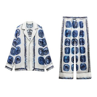 Zara made in Morocco đủ tag áo sơ mi và quần dài họa tiết ô hình Luumooc