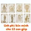 Miếng dán trang trí điện thoại linh phù Phật bản mệnh 12 con giáp phong thuỷ đẹp cao cấp