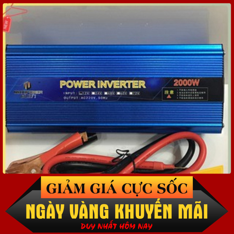 Bộ kích điện 12V lên 220V Inverter chuyển đổi điện 2000W | Shopee Việt Nam