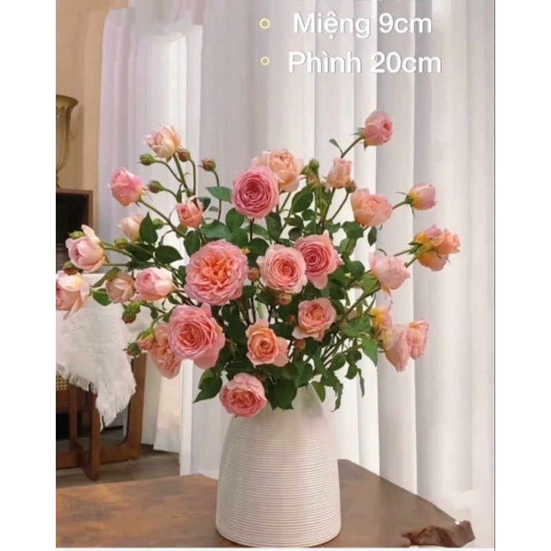 Bình Chuông 23cm men mộc cắm đa dạng các mẫu hoa, lọ hoa, bình gốm