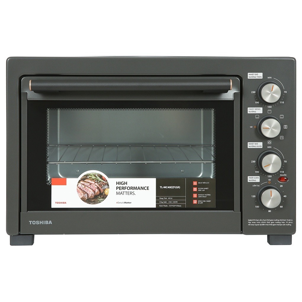 Lò Nướng Toshiba TL-MC40EZF(GR) - Dung tích 40L - Bảo hành chính hãng 12 tháng [Hỏa tốc Hcm]