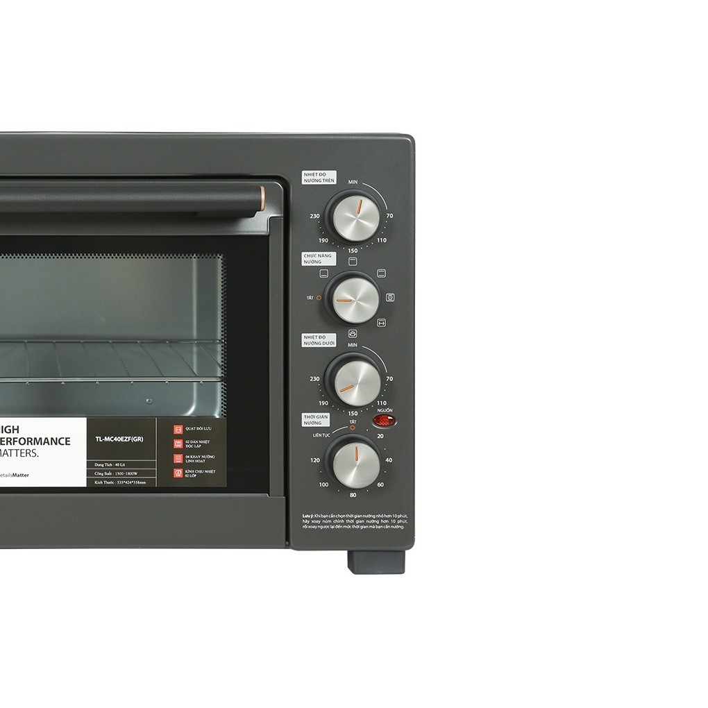 Lò Nướng Toshiba TL-MC40EZF(GR) - Dung tích 40L - Bảo hành chính hãng 12 tháng [Hỏa tốc Hcm]