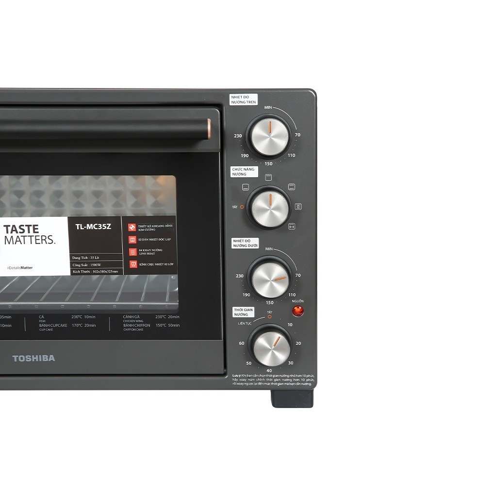 Lò nướng Toshiba TL-MC35Z - Dung tích 35L - Nướng tự động - Bảo hành chính hãng 12 tháng