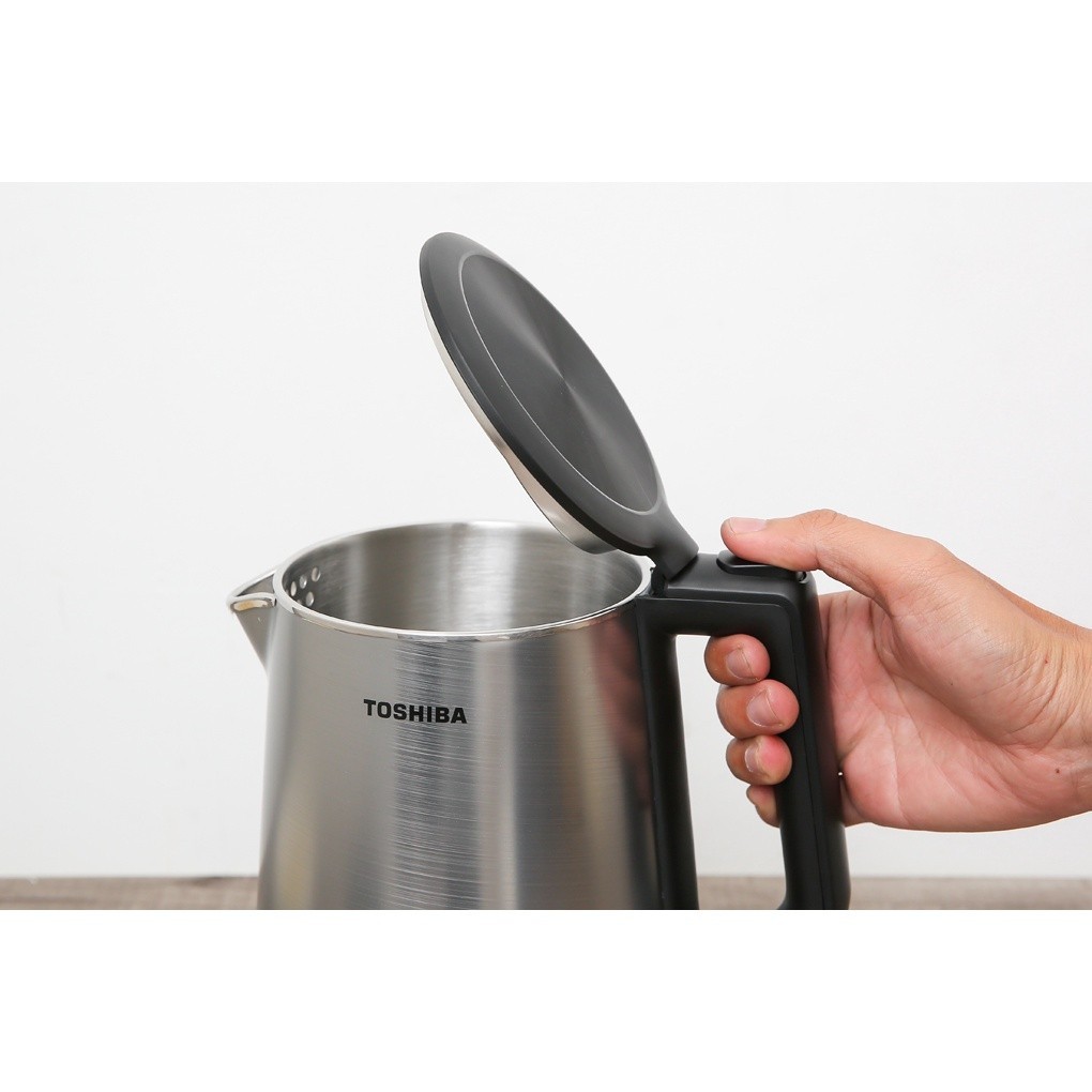 Ấm siêu tốc Toshiba KT-17DR1NV 1.7L - Thân vỏ 2 lớp cách nhiệt - Bảo hành chính hãng 12 tháng