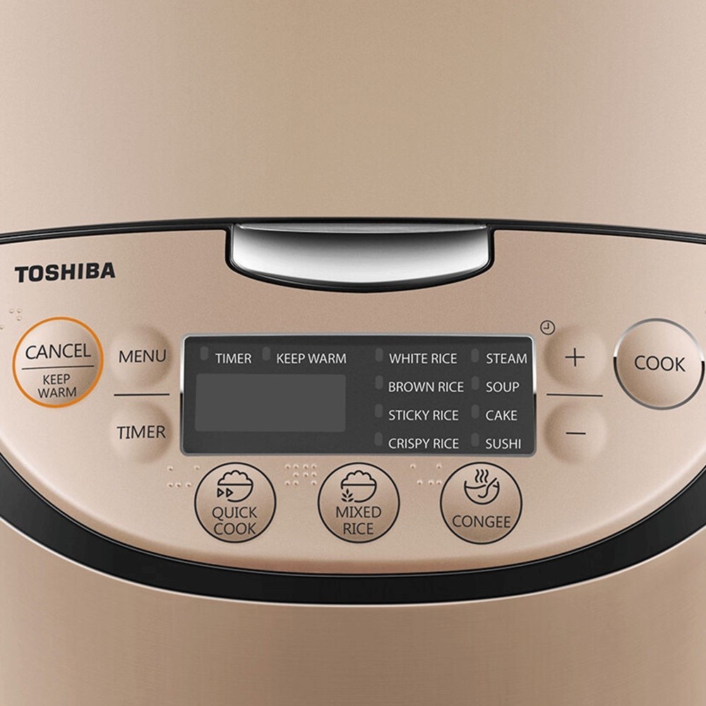 Nồi cơm điện tử Toshiba RC-18DR3PV(G) 1.8L - 11 chức năng nấu - Bảo hành chính hãng 12 tháng