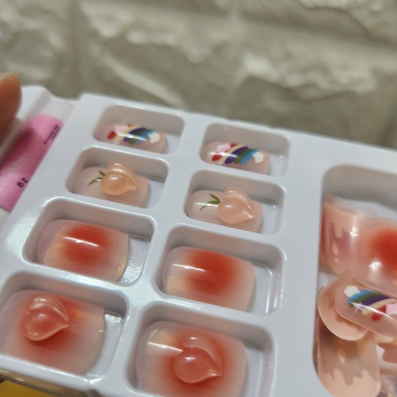 Set 24 móng tay giả, có keo xinh xắn (mẫu 23)