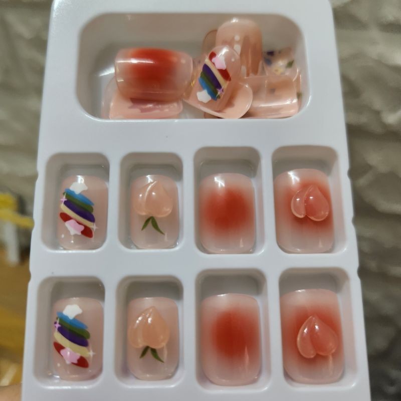 Set 24 móng tay giả, có keo xinh xắn (mẫu 23)