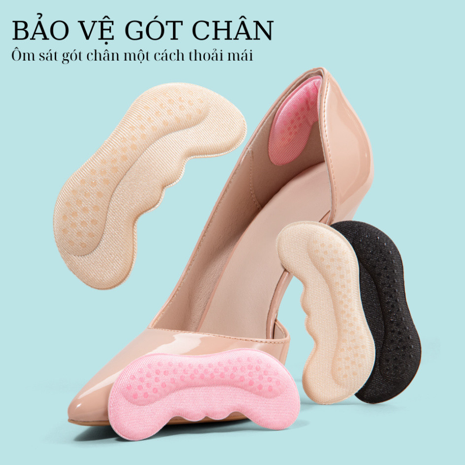 Ảnh Miếng Dán Gót Giày 4D MINSU M5515 Lót Đệm Có Hạt Silicon Bảo Vệ, Chống Trầy, Rớt Gót Chân,Giảm Size Giày Cao Gót Bị Rộng 1