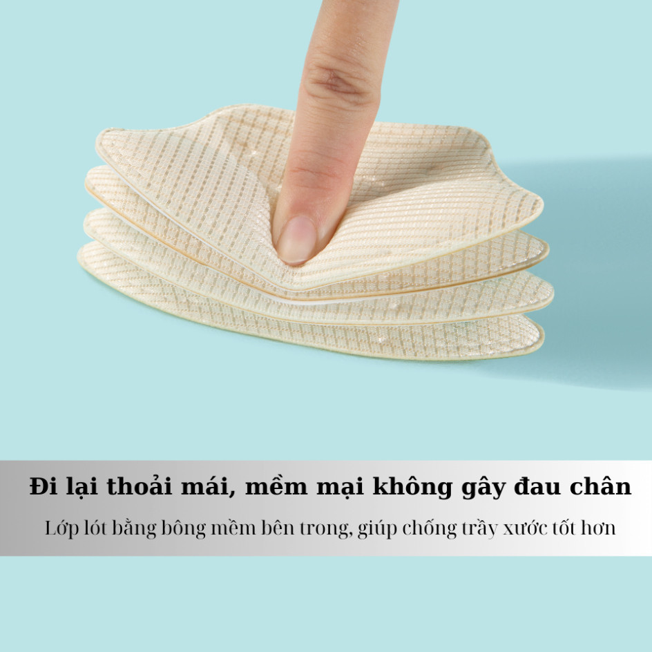 Ảnh Miếng Dán Lót Gót Giày Điều Chỉnh Kích Cỡ MINSU M5511 Thu Nhỏ Cho Giày Lớn, Chống Trượt và Ma Sát Gót Chân 2