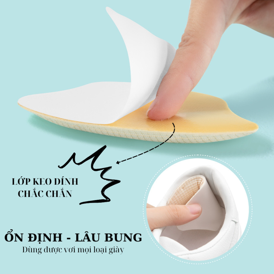Ảnh Miếng Dán Lót Gót Giày Điều Chỉnh Kích Cỡ MINSU M5511 Thu Nhỏ Cho Giày Lớn, Chống Trượt và Ma Sát Gót Chân 4