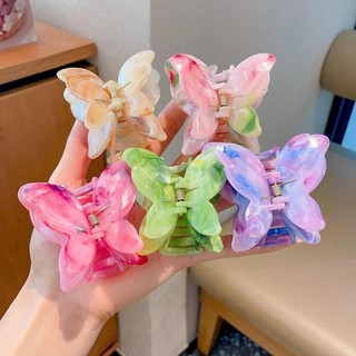 Kẹp tóc bươm bướm, kẹp tóc hình bướm vân đá màu Gradient, kẹp tóc dễ thương phong cách Hàn Quốc