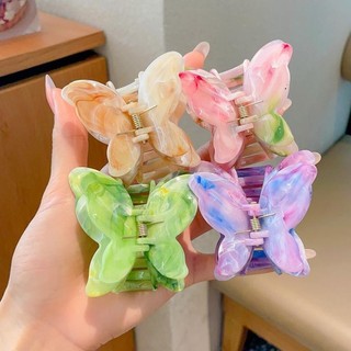 Kẹp tóc bươm bướm, kẹp tóc hình bướm vân đá màu Gradient, kẹp tóc dễ thương phong cách Hàn Quốc