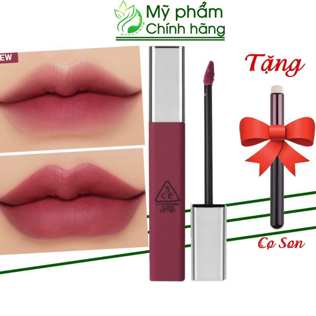 Son 3CE Kem Lì Cloud Lip Tint Cerise Bền Màu Lâu Trôi DATE MỚI CHÍNH
