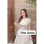 Váy Tơ Nến Kèm Hoa Kim Thoa Design