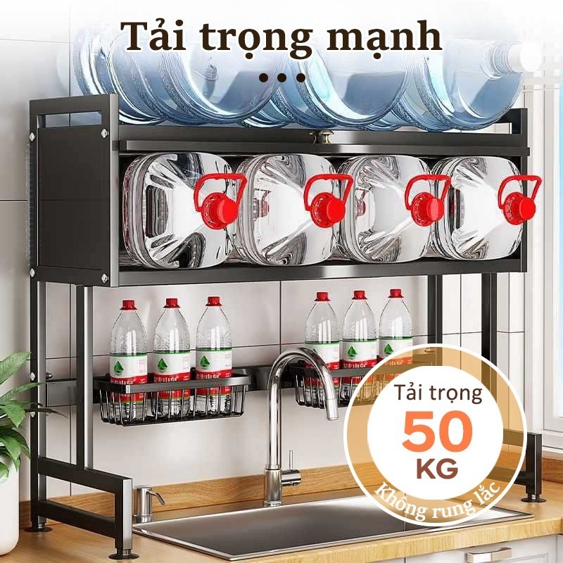 Lifinity Kệ Để Chén Đĩa-Kệ Tủ Nhà Bếp Có Nắp Đậy Thông Minh Trên Bồn Rửa Bát 2 Tầng