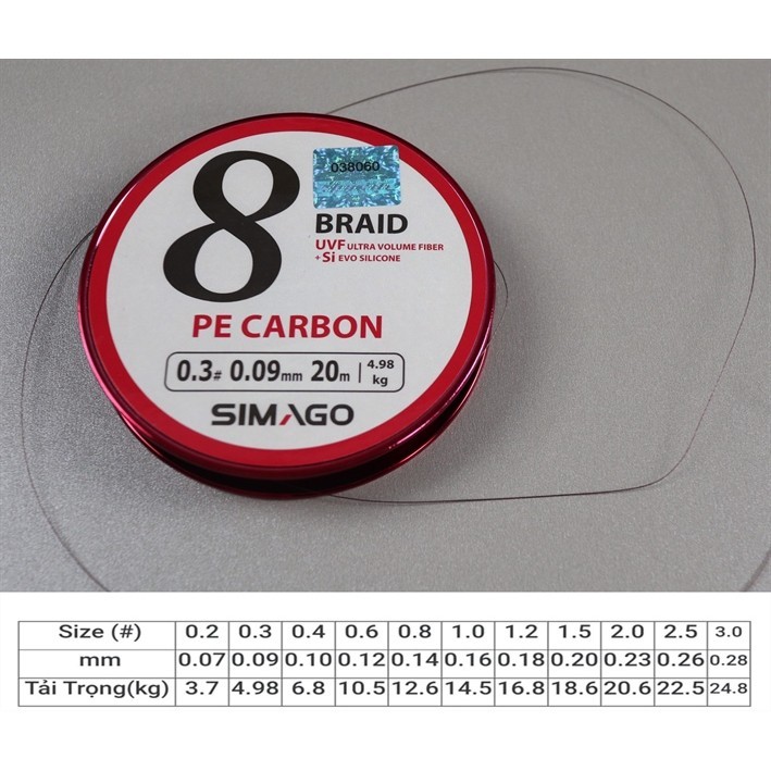 Simago pe Carbon 8 Braid | Shopee Việt Nam