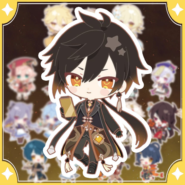 Sticker Genshin Impact - Liyue Set - Hình Zhongli, Xiao, Hutao, Childe ...