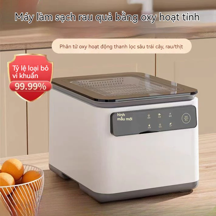 Máy rửa thực phẩm rau quả đa chức năng tự động,Sát khuẩn bằng công nghệ ion,Đồ dùng nhà bếp hiện đại nhất,8 chế độ