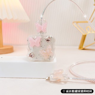 [Hồ Điệp Viền Sóng] Bộ phụ kiện bảo vệ củ sạc và cáp sạc cho iphone PD18/20W bằng silicon cao cấp RABBI