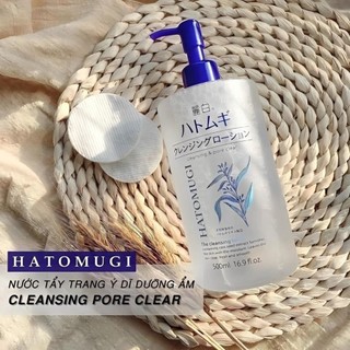 Nước tẩy trang Hatomugi sạch sâu và dưỡng ẩm cho da Cleansing & Pore Clear 500ml Nhật Bản