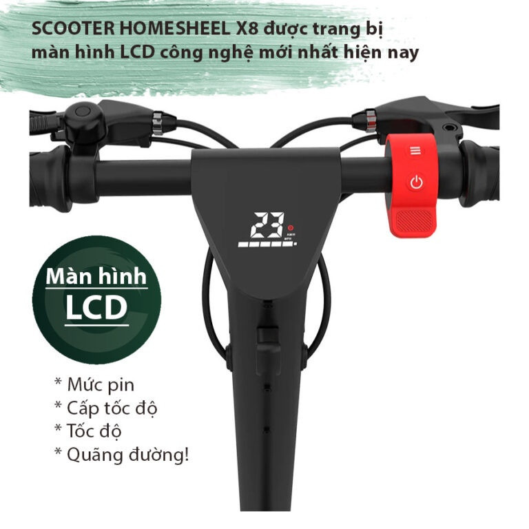 Xe Scooter điện HOMESHEEL X9 PLus bảo hành 24 Tháng