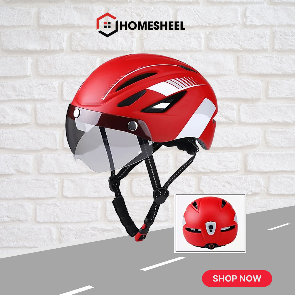 MŨ BẢO HIỂM XE ĐẠP THỂ THAO CÓ KÍNH HOMESHEEL