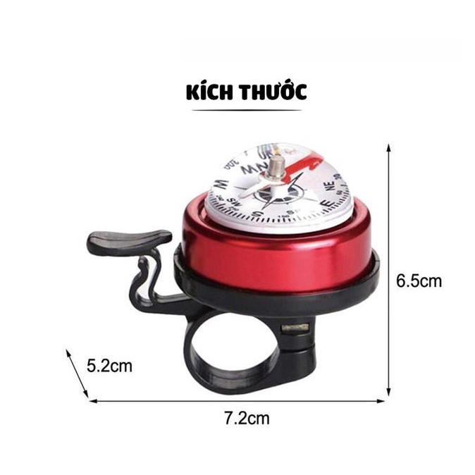 Chuông la bàn Homesheel gắn ghi đông xe đạp điện, xe đạp thể thao, xe đạp thể thao MTB ( Màu bạc)