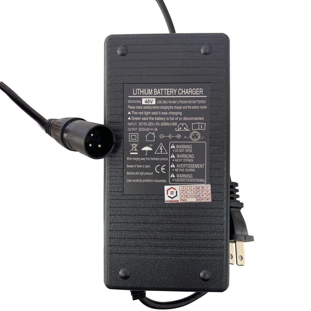 Sạc xe điện 48v, adapter 48v Homesheel DC48 (new)