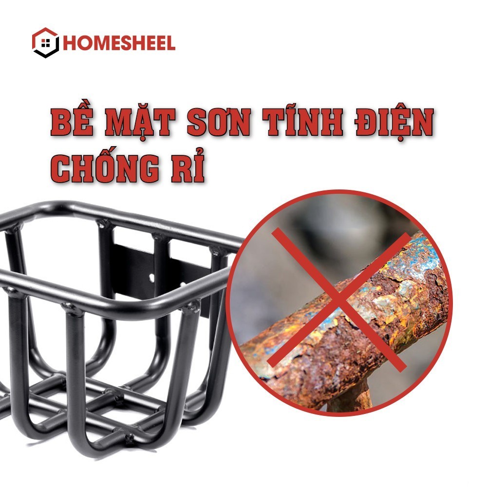Giỏ xe đạp điện, rổ xe đạp homesheel. phù hợp với mọi loại xe, sơn tĩnh điện cao cấp