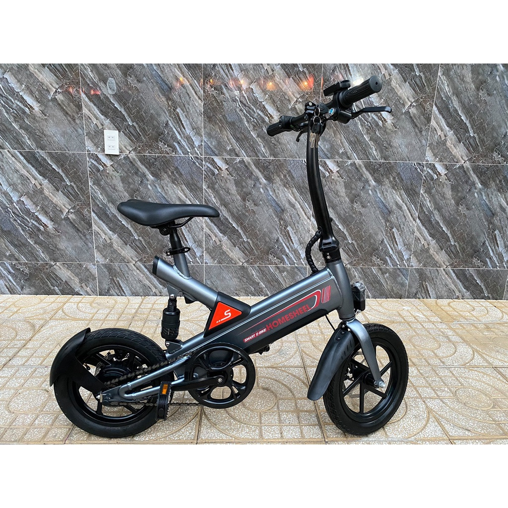 Xe đạp điện gấp Homesheel T6 dành cho học sinh, xe đạp điện mini mới nhất năm nay bảo hành 24 Thán