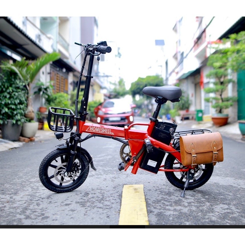 Túi da treo đựng pin dành cho xe đạp Homesheel