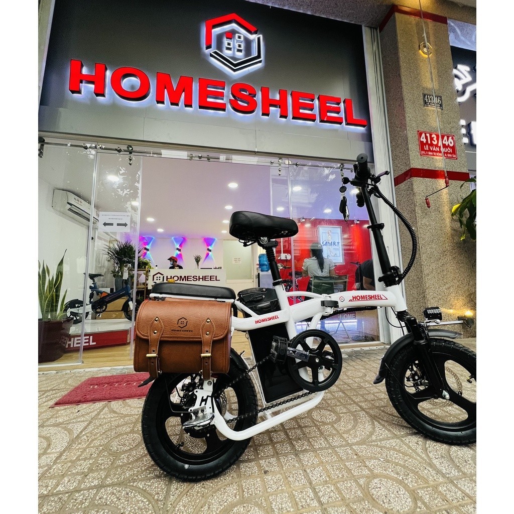Túi da treo đựng pin dành cho xe đạp Homesheel