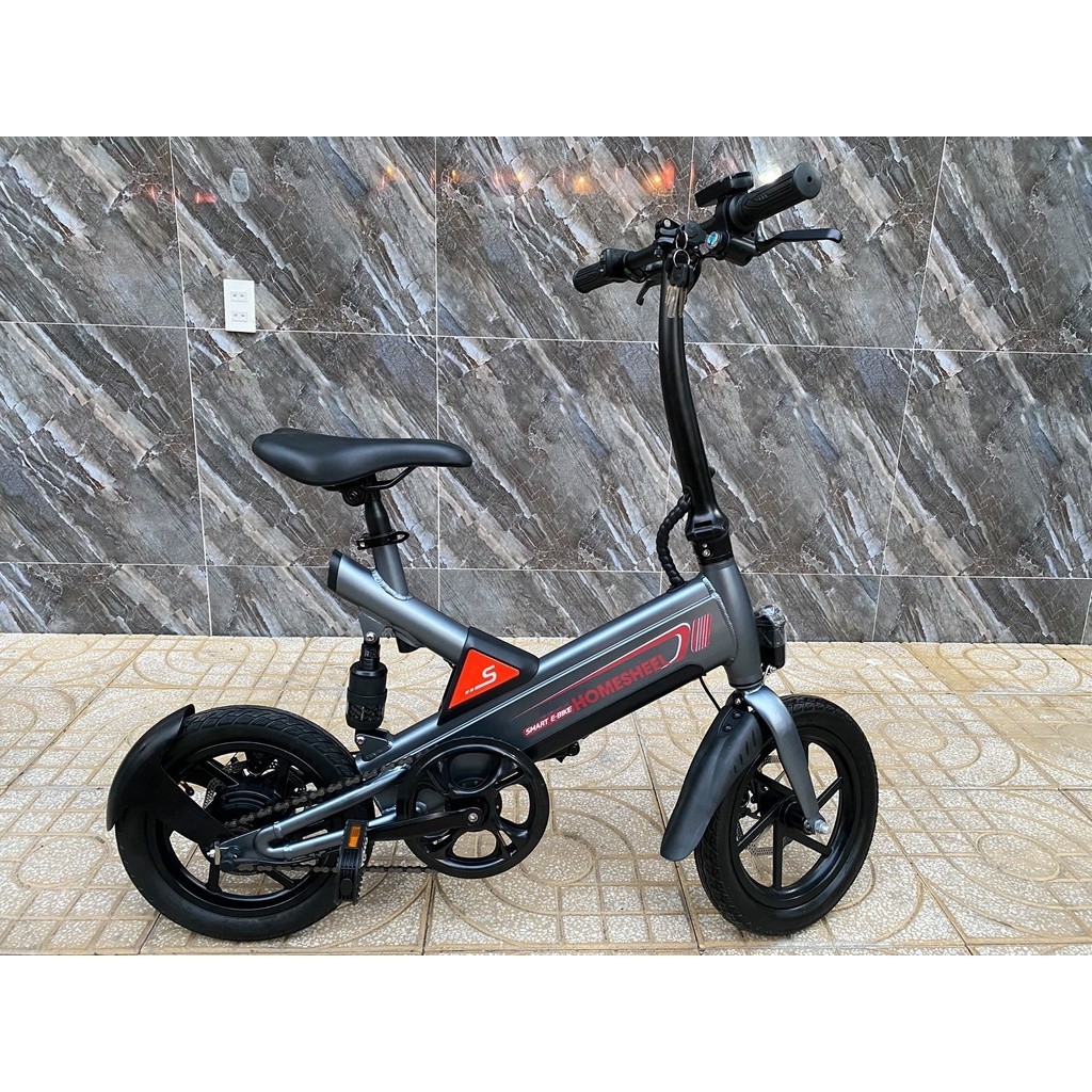 Xe đạp điện gấp Homesheel T6 dành cho học sinh, xe đạp điện mini mới nhất năm nay, bảo hành 2 năm