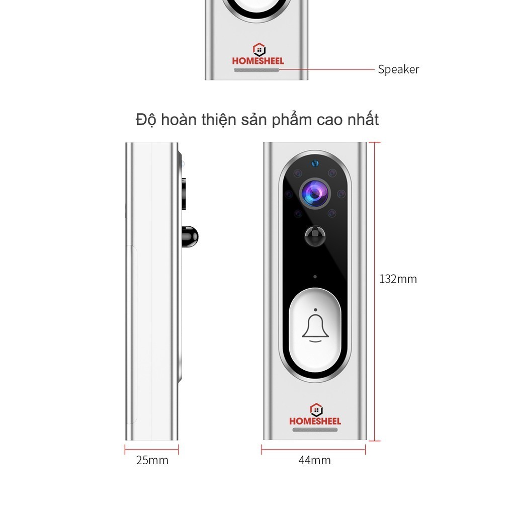 Chuông cửa Camera Smart Homesheel Doorbell M13 - Hàng chính hãng