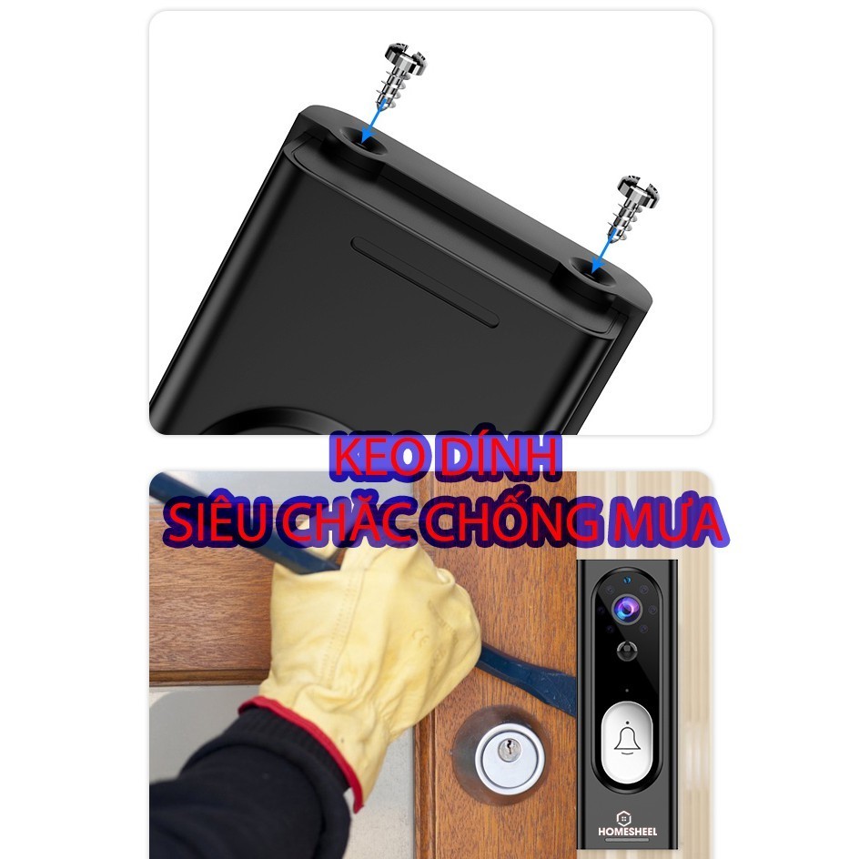 Chuông cửa Camera Smart Homesheel Doorbell M13 - Hàng chính hãng